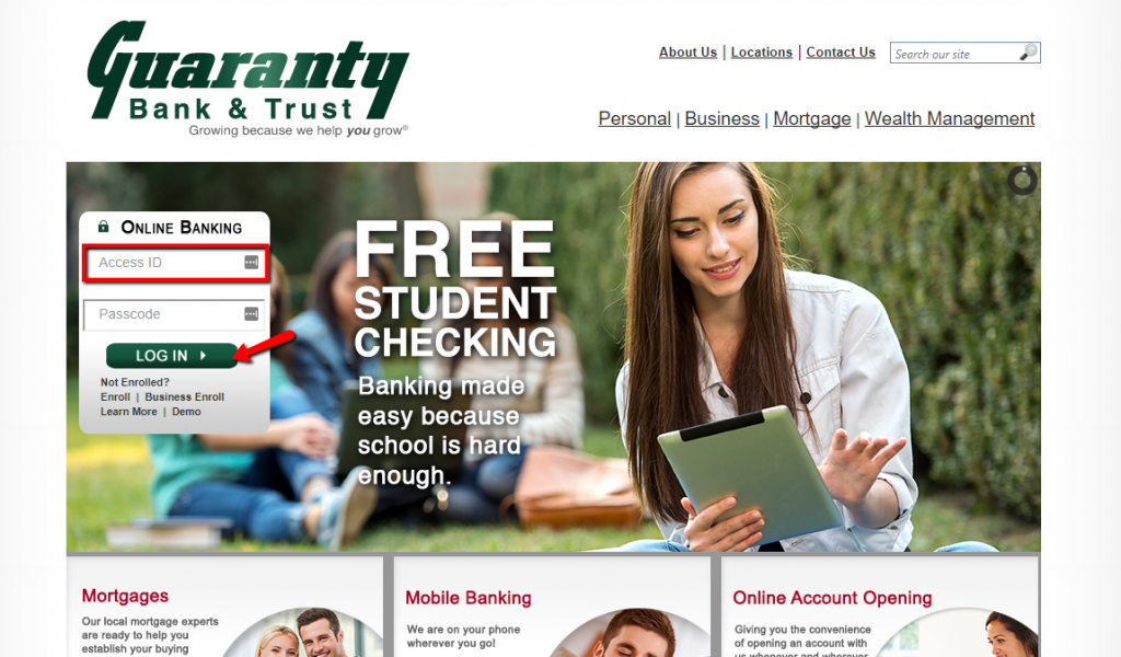Guaranty Bank & Trust Online Banking Login CC Bank