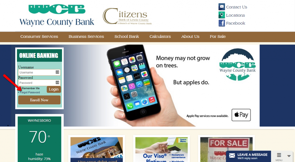 Wayne County Bank Online Banking Login CC Bank