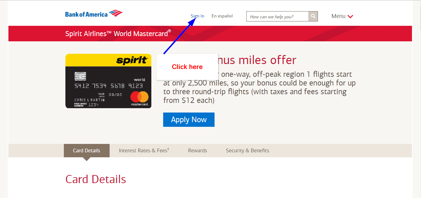 Spirit Airlines World Mastercard Online Login - CC Bank