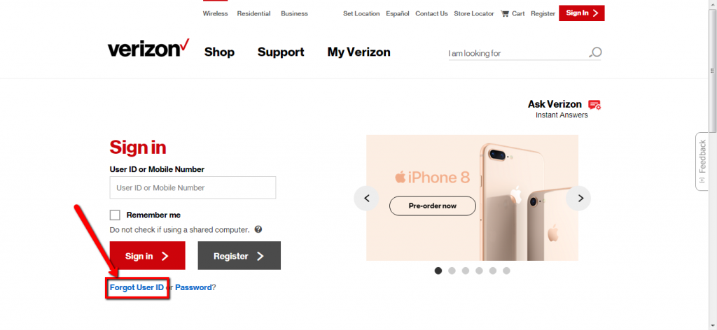 verizon login business verizon login business