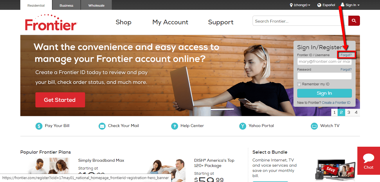 Frontier Communications Online Bill Pay / Login CC Bank