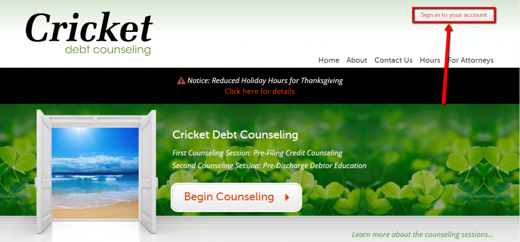 Cricket Debt Counseling Client Login CC Bank