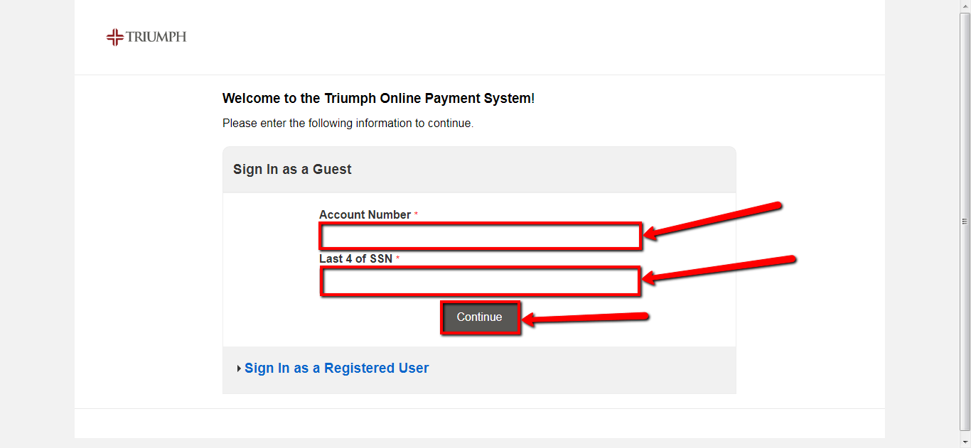 Triumph Financial Group Client Login CC Bank