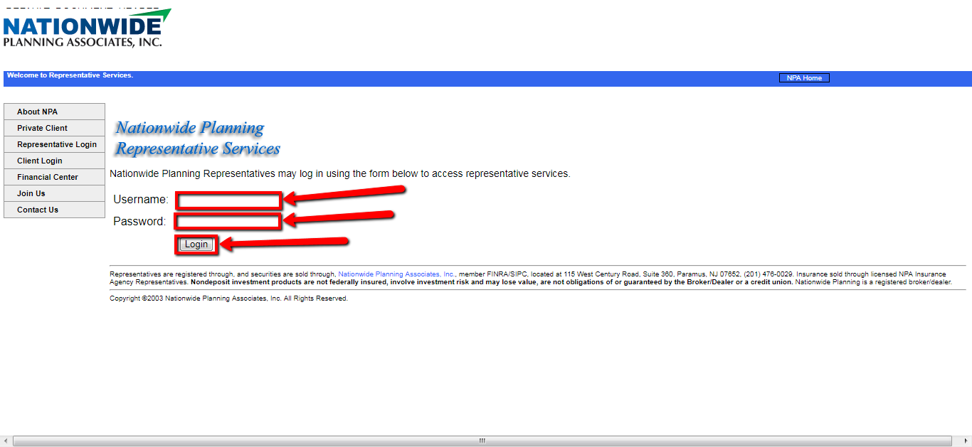 Nationwide Planning Associates Client Login CC Bank