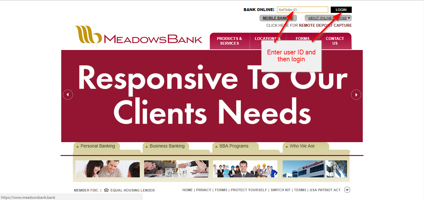 Meadows Bank Online Banking Login