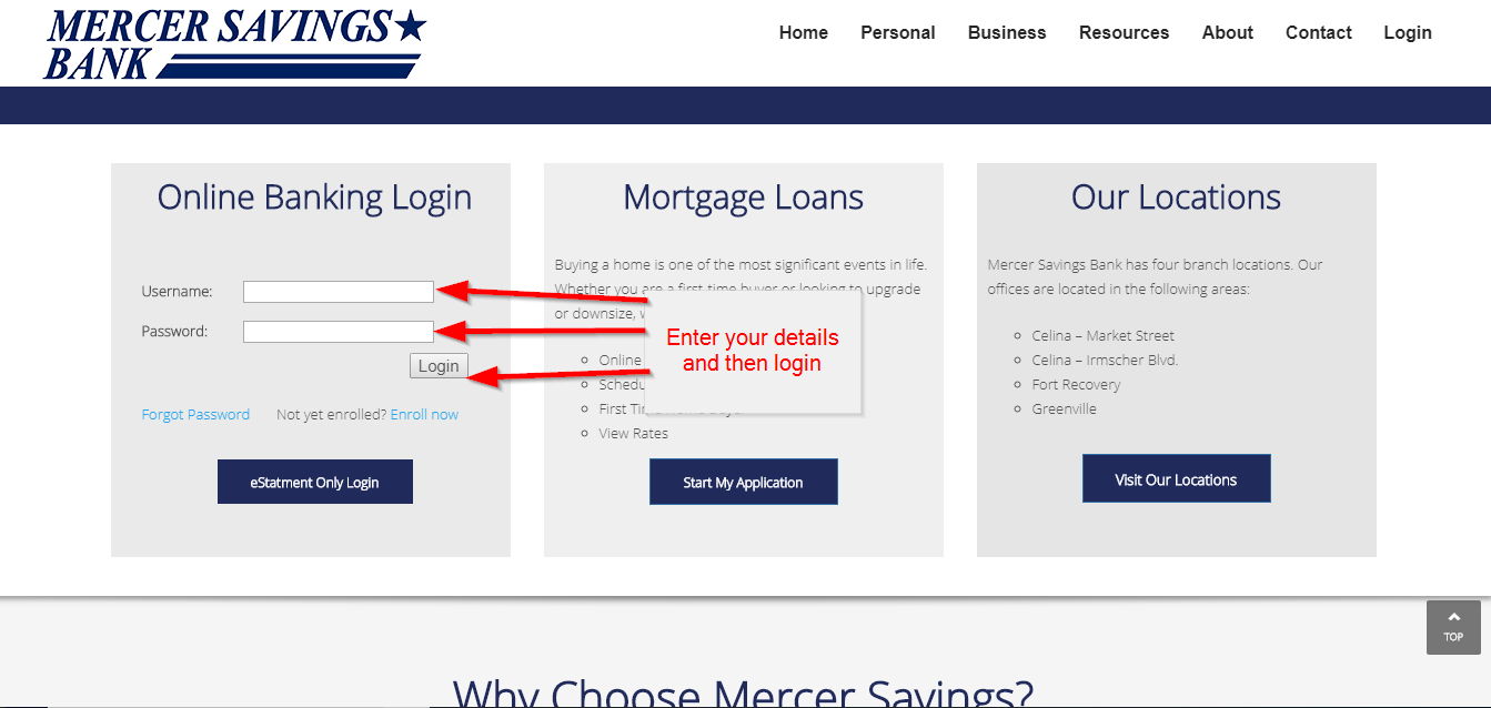 Mercer Savings Bank Online Banking Login
