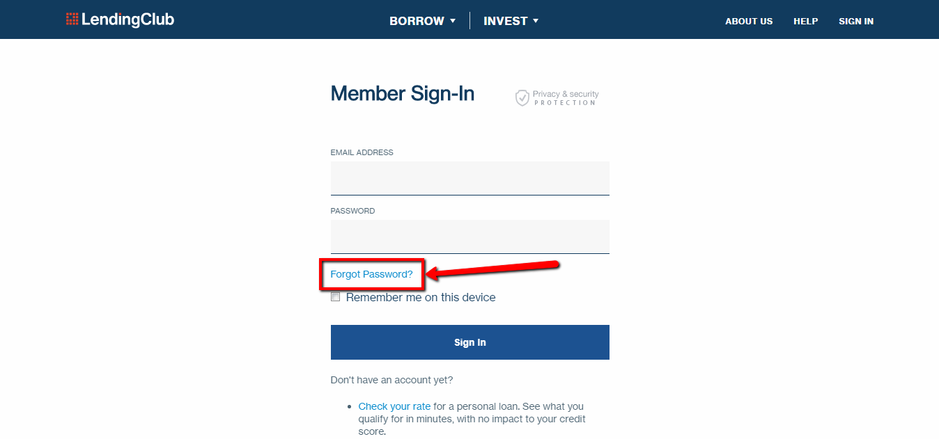 Lending Club P2P Lending Login CC Bank