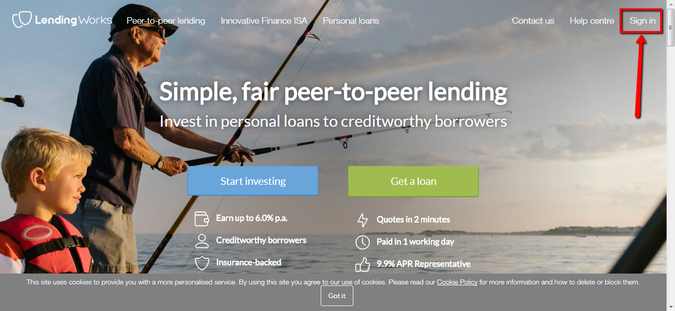 Lending Works P2P Lending Login CC Bank