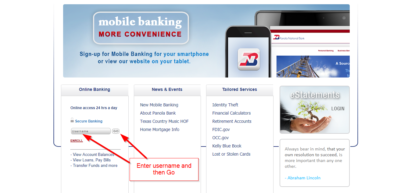 Panola National Bank Online Banking Login