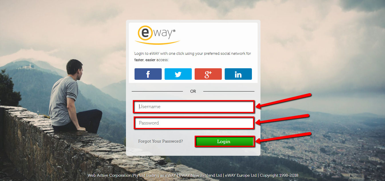 eWAY Online Payment Login CC Bank