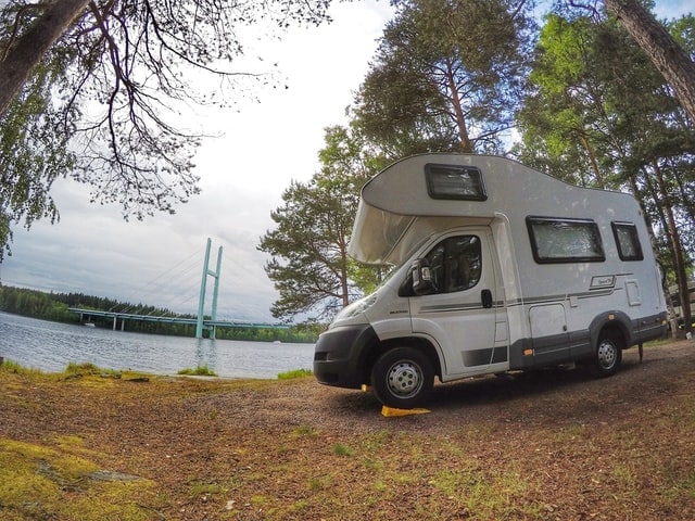 rv parked in nature