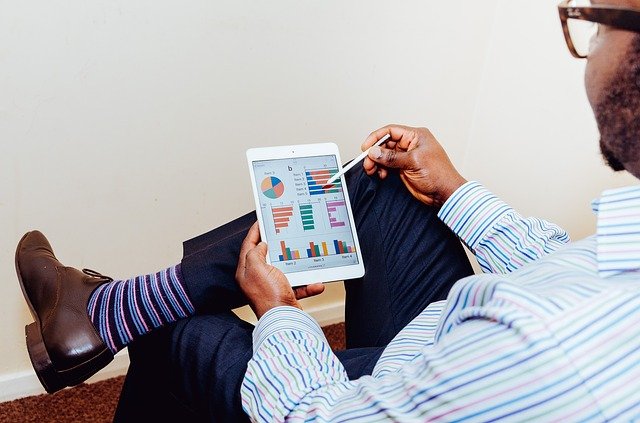 business man with tablet