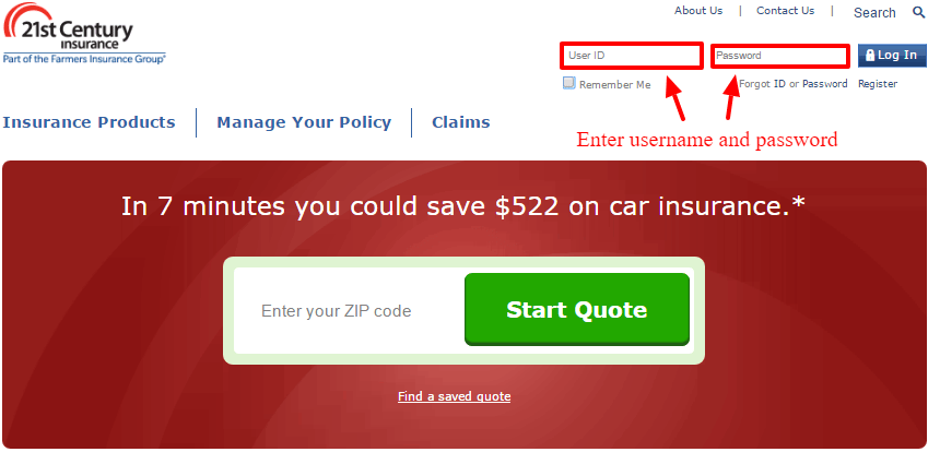 21st-Century-Auto-Insurance- Login