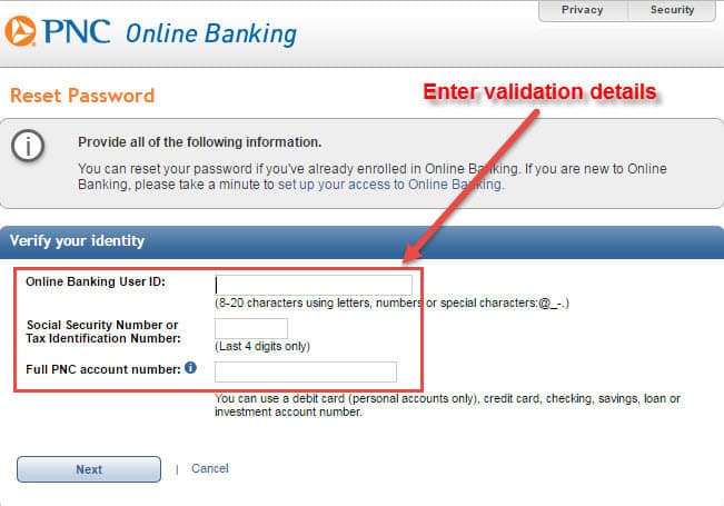 pnc online banking personal