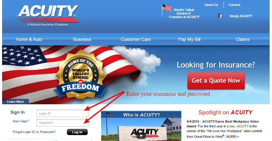 ACUITY Insurance login