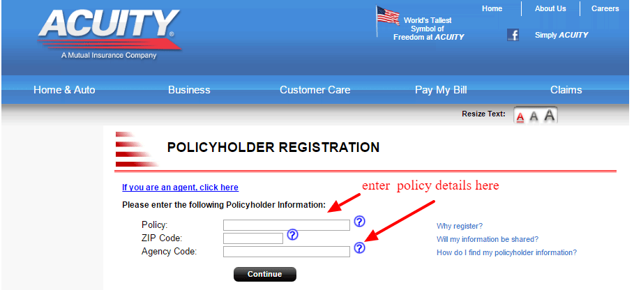 ACUITY policy details