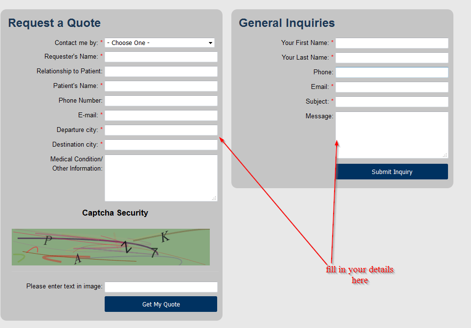 Aeromedevac ~ Contact