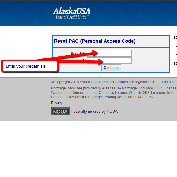 Alaska USA Federal Credit Union Online Banking Login CC Bank