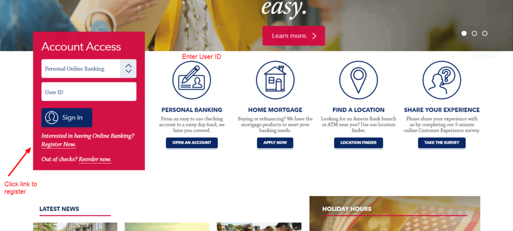 Ameris Bank Online Banking Login CC Bank