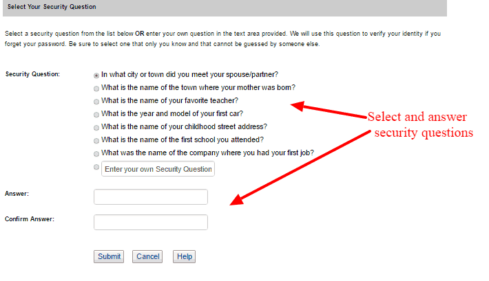 Ameritas security questions