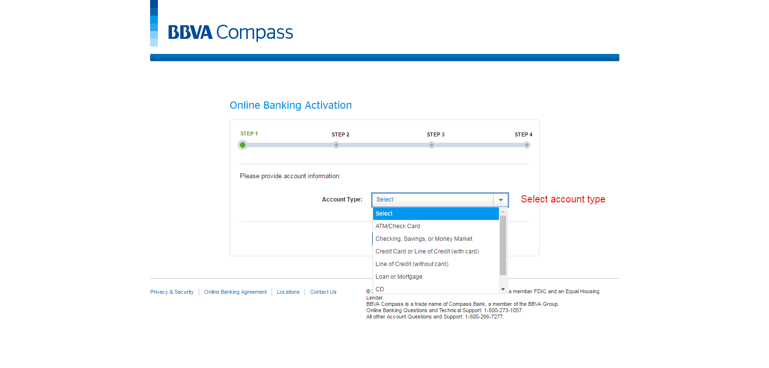 BBVA Compass enroll 3