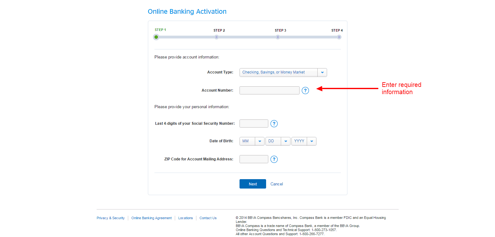 BBVA Compass enroll 4