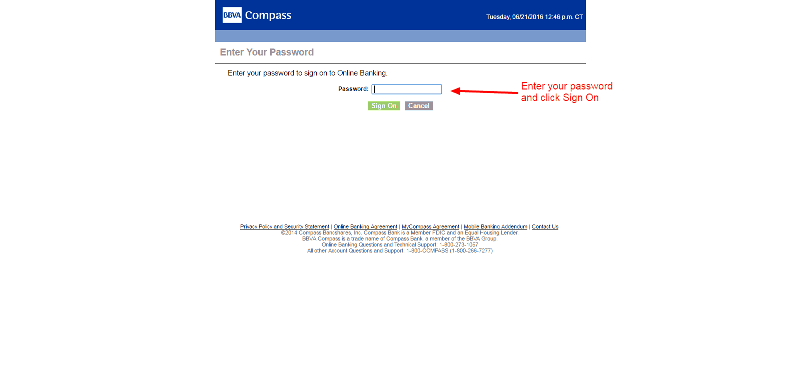 BBVA Compass login 2