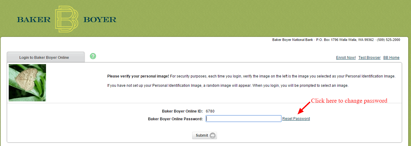  Baker Boyer change password