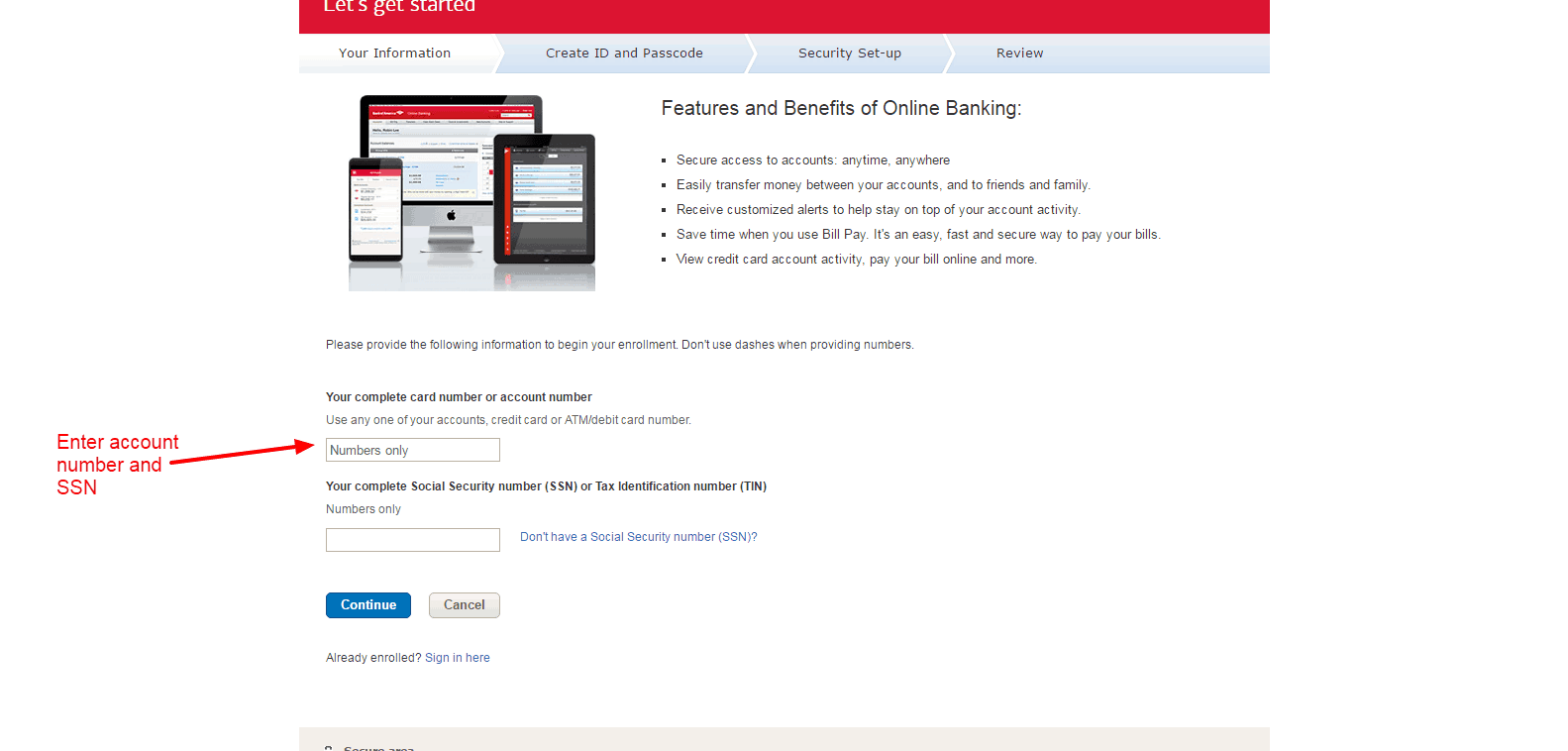 bank of america online banking sign in business