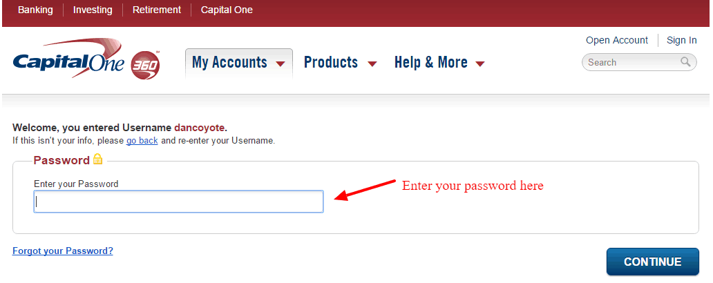 capital one login auto