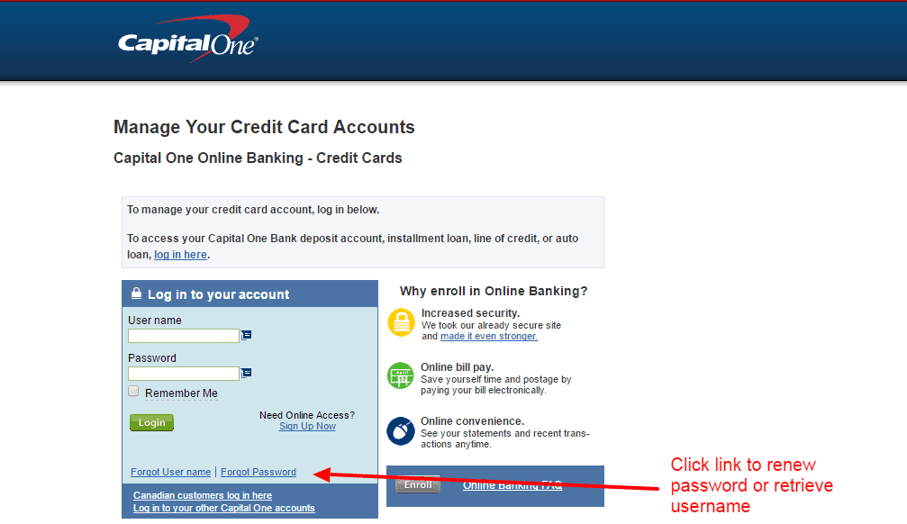 Capital One PASSWORD