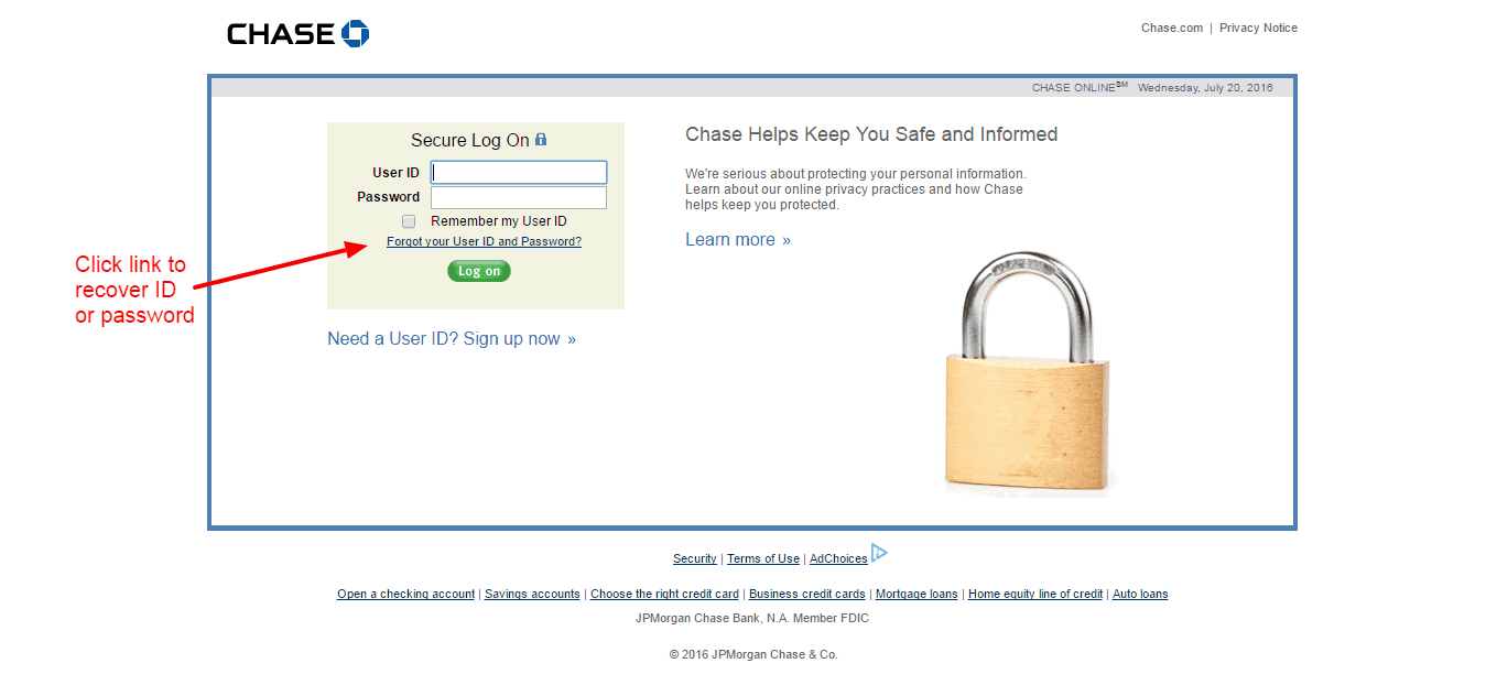 Chase Bank login. Privacy Notice. The Bank password secure PNG. User privacy Notice.