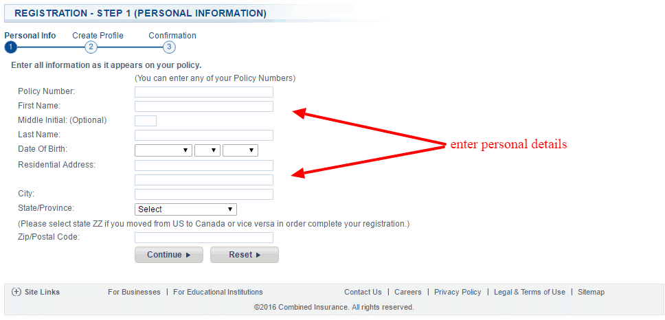 Combined Insurance enrollment