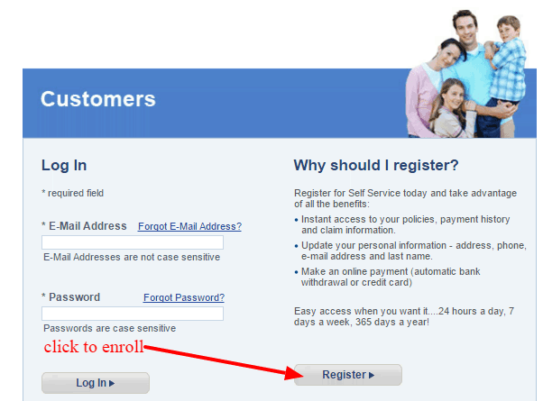 Combined Insurance registration