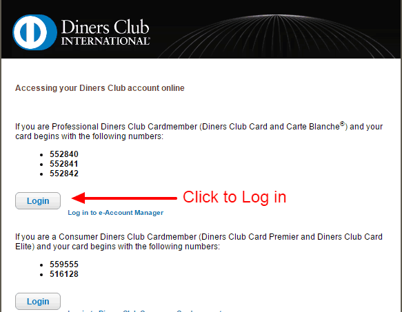 Diners Club LOGIN 2