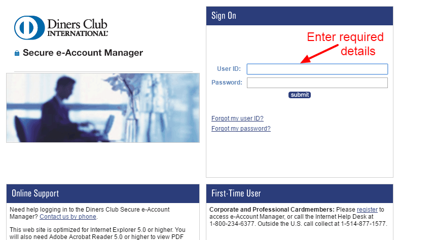 Diners Club LOGIN 3