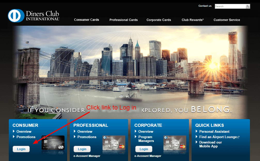 Diners Club LOGIN