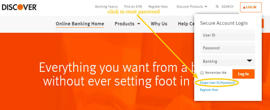 Discover Bank Forgot Password