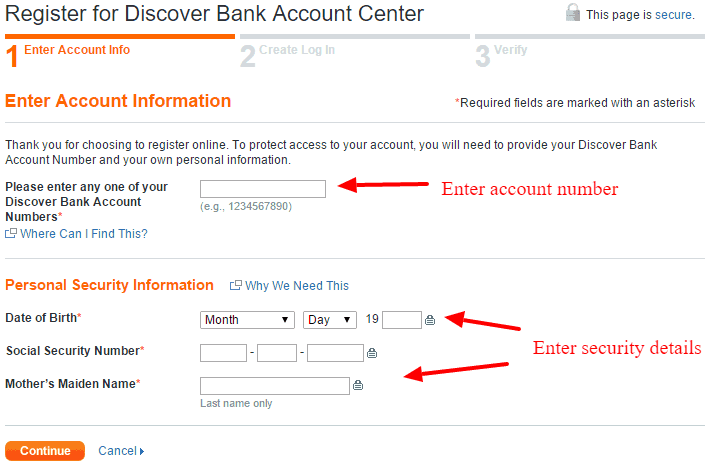 Discover Bank Online Banking Registration