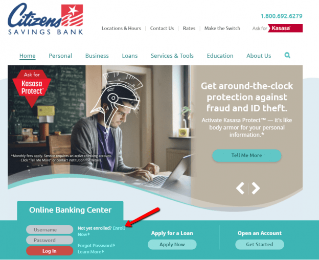 citizens bank online enrollment