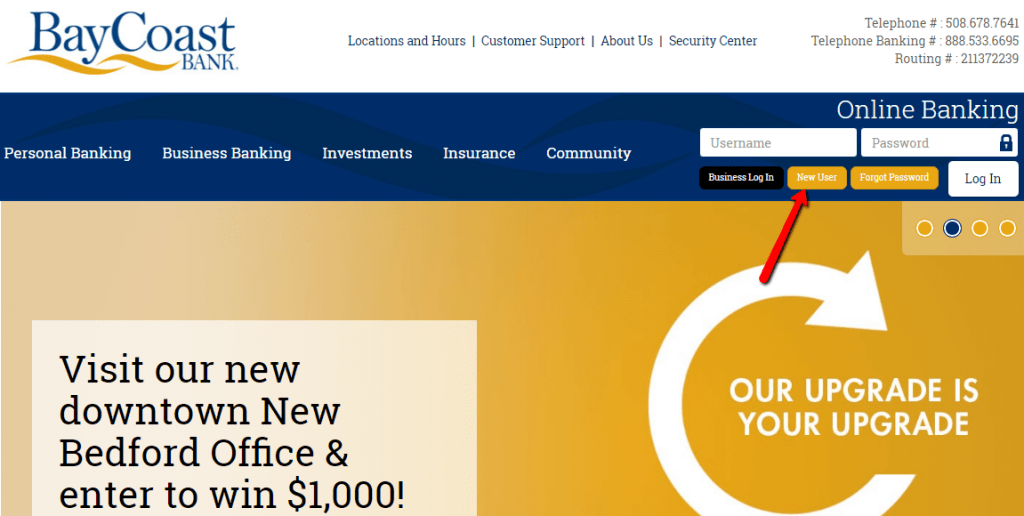 BayCoast Bank Online Banking Login CC Bank