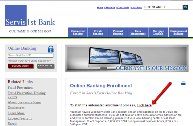 ServisFirst Bank Online Banking Login CC Bank