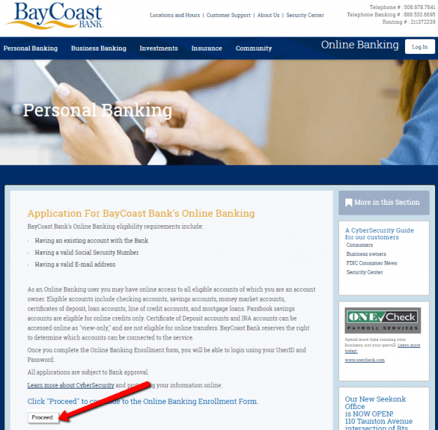 BayCoast Bank Online Banking Login CC Bank