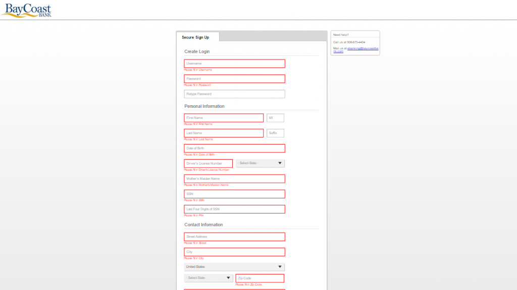 BayCoast Bank Online Banking Login CC Bank
