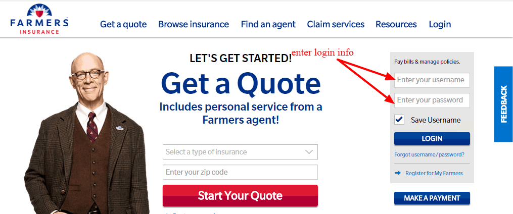 Farmers Insurance Online Login - CC Bank