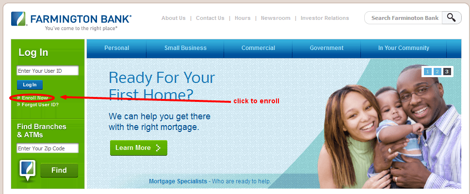 Farmington Bank Online Banking Enrollment