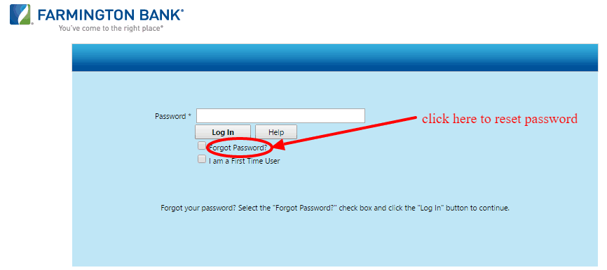 Farmington Bank Online Banking Forgot Password Link