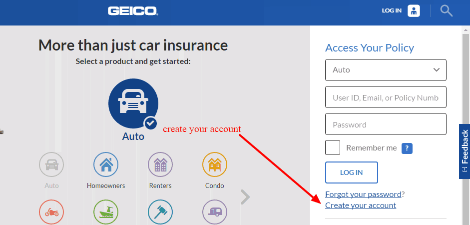 GEICO registration