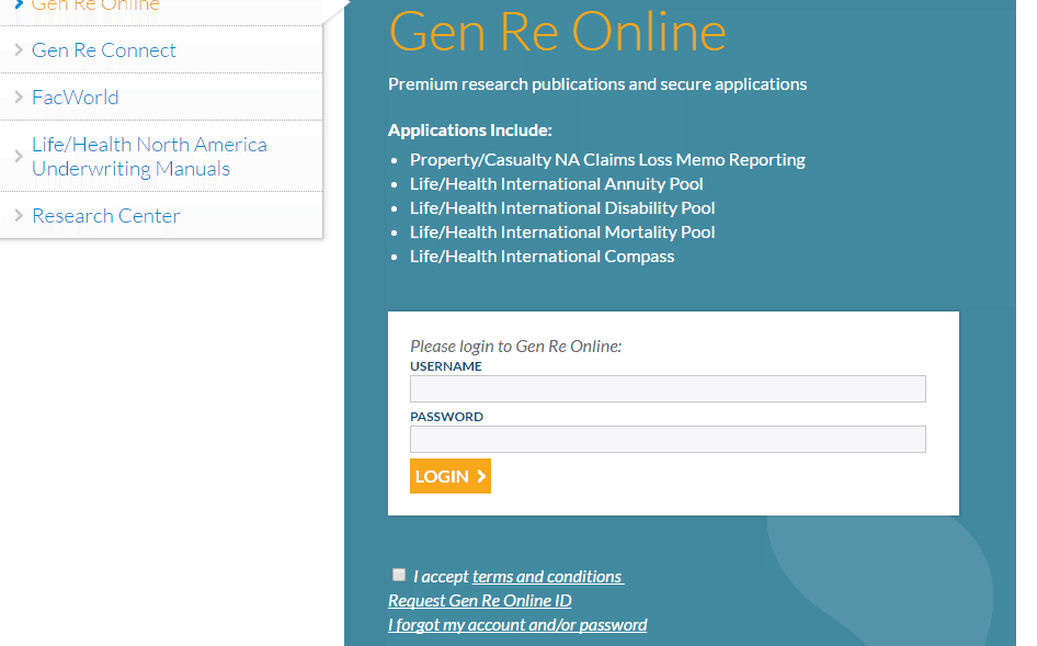 GenRe Client Login