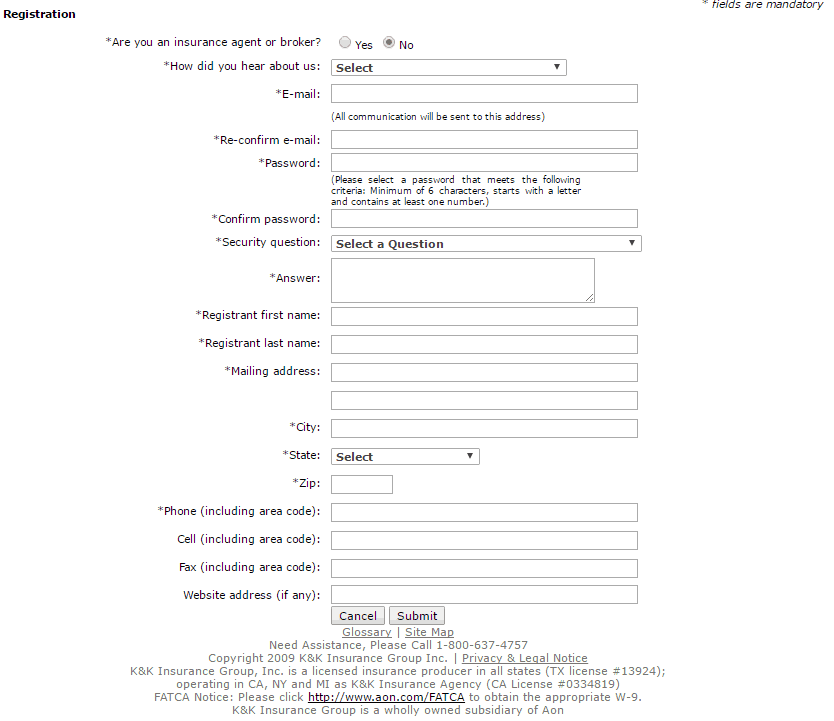 KK Insurance registration